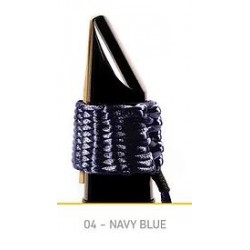 LIGATURE BAMBU AC04 POUR CLARINETTE SIB EN FIBRE SYNTHETIQUE couleur bleu marine