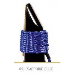 LIGATURE BAMBU AC05 POUR CLARINETTE SIB EN FIBRE SYNTHETIQUE couleur bleu saphire