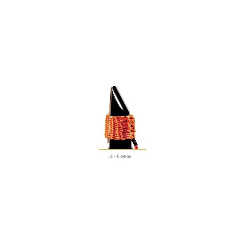 LIGATURE BAMBU AT06 POUR SAXOPHONE TENOR EN FIBRE SYNTHETIQUE couleur orange LIGATURE BAMBU AT06 POUR SAXOPHONE TENOR EN FIBRE SYNTHETIQUE couleur orange