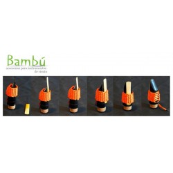 BAMBU AC06 LIGATURE CLARINETTE SIB EN FIBRE SYNTHETIQUE orange adv