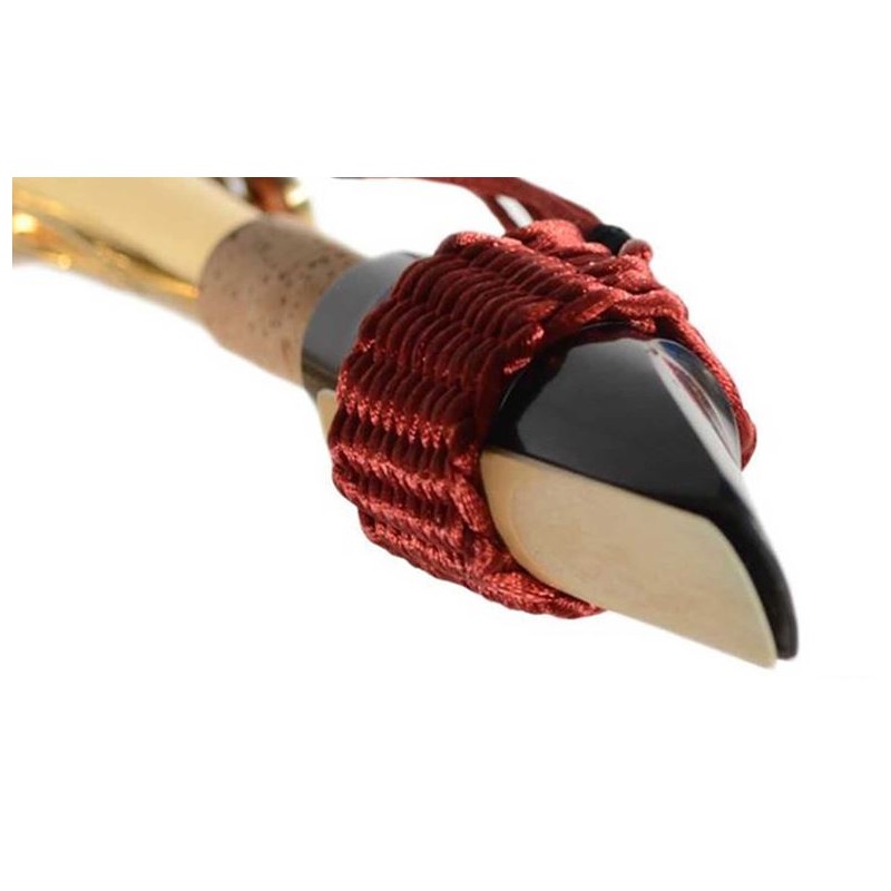 LIGATURE BAMBU AT02 POUR SAXOPHONE TENOR EN FIBRE SYNTHETIQUE couleur bordeaux