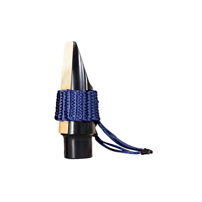 LIGATURE BAMBU AT04 POUR SAXOPHONE TENOR EN FIBRE SYNTHETIQUE couleur bleu marine