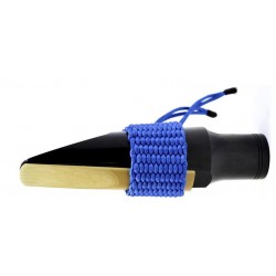 LIGATURE BAMBU AT05 POUR SAXOPHONE TENOR EN FIBRE SYNTHETIQUE couleur bleu saphire