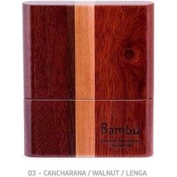 ETUIS BOIS BAMBU RA03 POUR ANCHES SAXOPHONE ALTO ET CLARINETTE Foncé avec bande clair