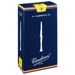 Anches Vandoren traditionnelle pour clarinettes sib &  La