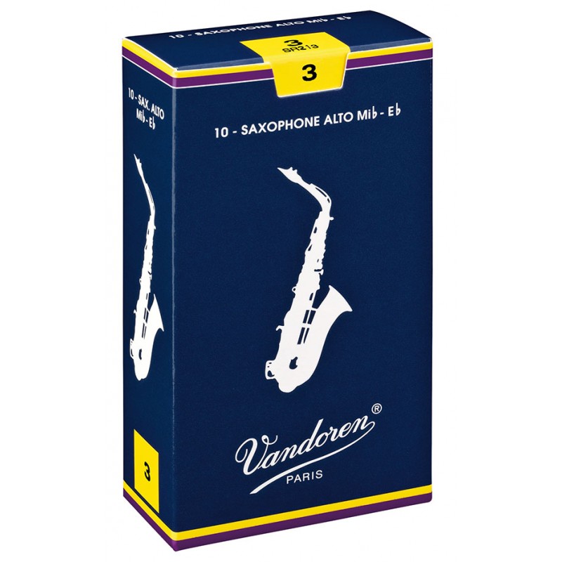 Anches Vandoren traditionnelle SR21 pour saxophone alto boite bleue
