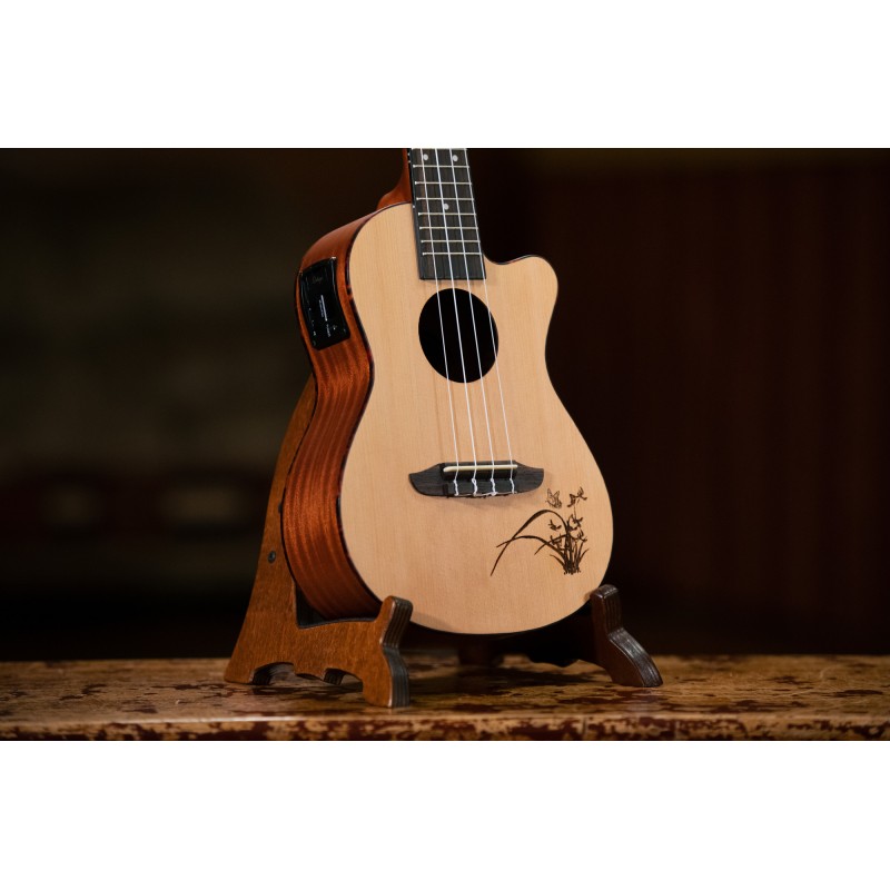 UKULELE Ténor ORTEGA, EPICEA, CW EQ RU5CE-TE NATUREL SATINE adv