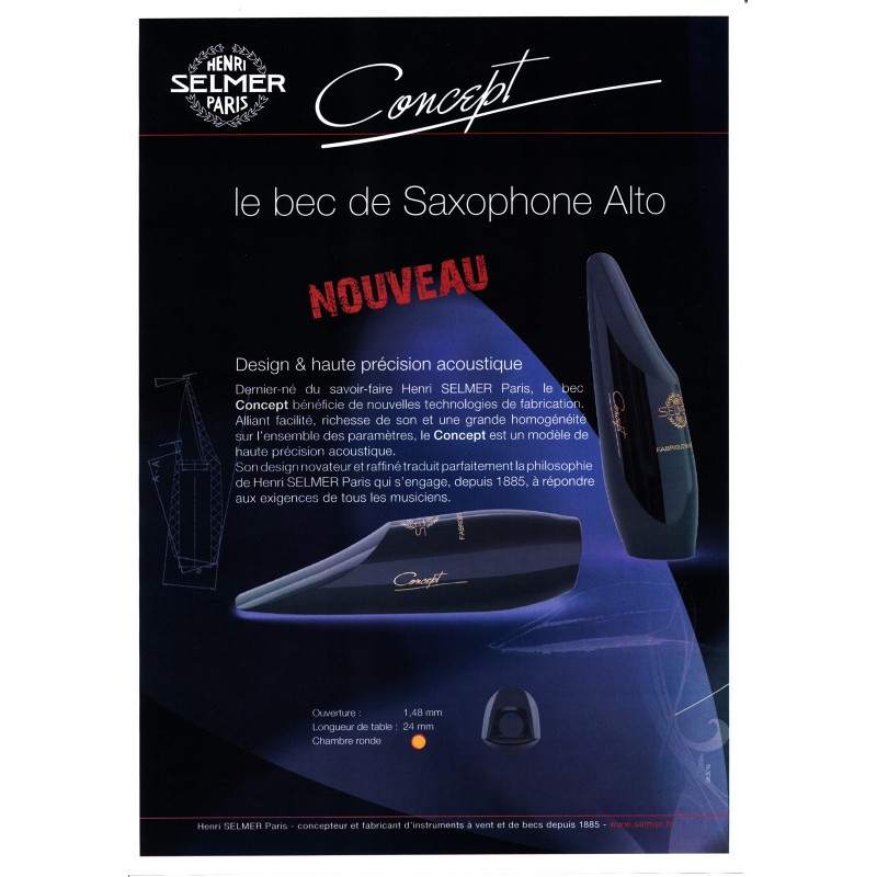 BEC concept SELMER de saxophone alto à 177,00€ TTC chez L'ATELIER DES