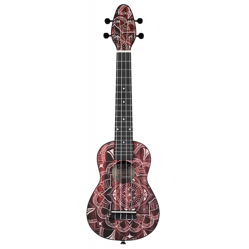 PACK UKULELE SOPRANO KEIKI ROUGE K2SS-RKC adv