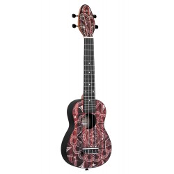 PACK UKULELE SOPRANO KEIKI ROUGE K2SS-RKC adv