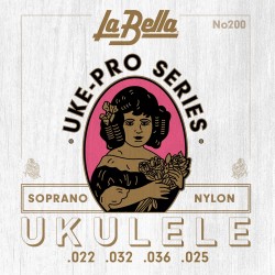 JEU UKULELE SOPRANO NYLON LA BELLA PRO-LB200 adv