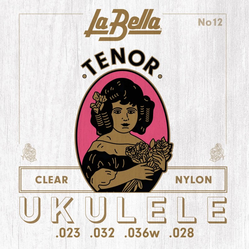 JEU UKULELE TENOR NYLON CLAIR LA BELLA LB12 adv
