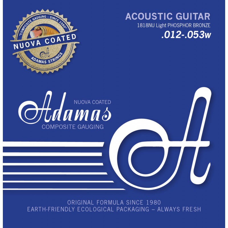 Adamas Corde Guitare acoustique Nuova Phosphor Bronze coated 1818NU-Light adv