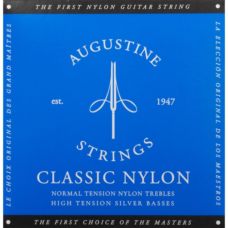 Augustine Jeu Cordes guitare classique Classic Label bleu tension forte adv