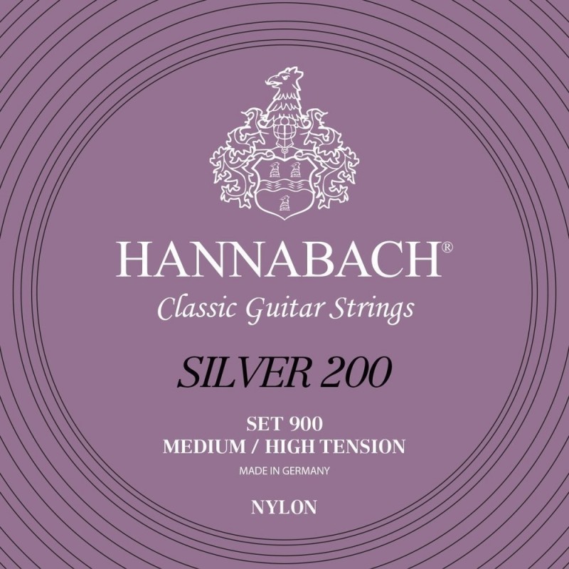 Hannabach Cordes guitare classique Serie 900 Medium/High Tension Silver 200 adv Hannabach Cordes guitare classique Serie 900 Medium/High Tension Silver 200 adv