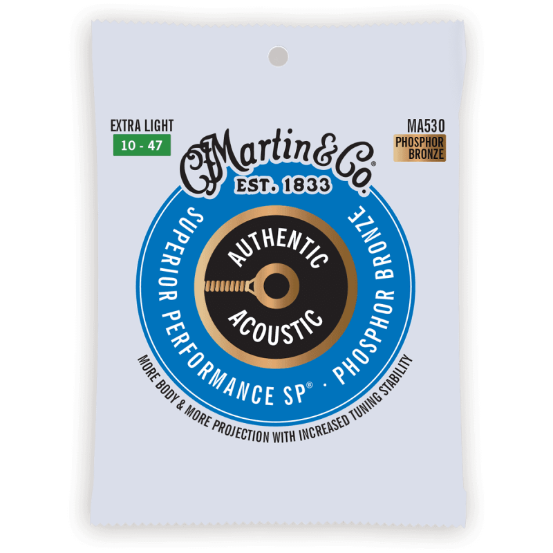 C.F MARTIN & CO - CMA MA530 SP 92/8 Phosphore Bronze - Authentic, Extra Light, 92/8 - 10-47 adv C.F MARTIN & CO - CMA MA530 SP 92/8 Phosphore Bronze - Authentic, Extra Light, 92/8 - 10-47 adv