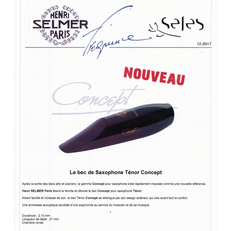 BEC SELMER CONCEPT SAX TENOR BEC SELMER CONCEPT SAX TENOR