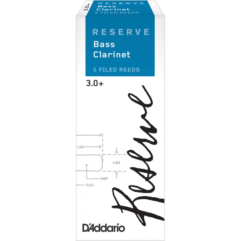 anches réserve D'addario pour clarinette basse DER05305 anches réserve D'addario pour clarinette basse DER05305