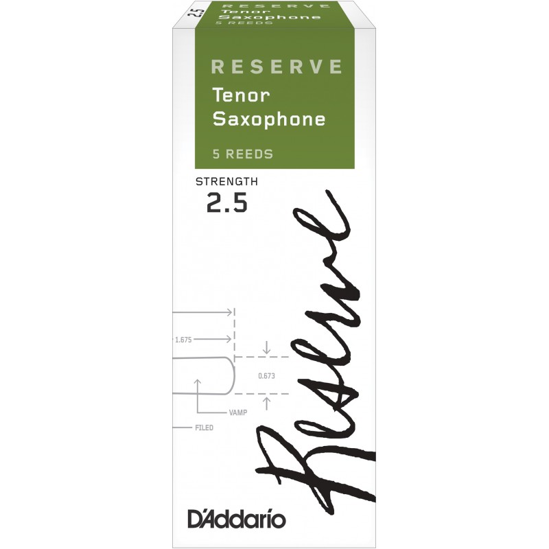 Anches réserve D'addario pour saxophone Ténor DKR0525 Anches réserve D'addario pour saxophone Ténor DKR0525