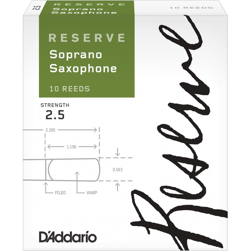 Anches réserve D'addario pour saxophone Soprano DIR1025 Anches réserve D'addario pour saxophone Soprano DIR1025