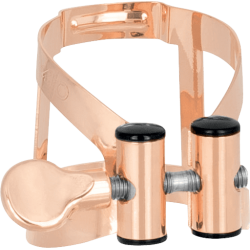 Ligature finition Or rose & couvre-bec M/O Vandoren LC51PGP clarinette sib