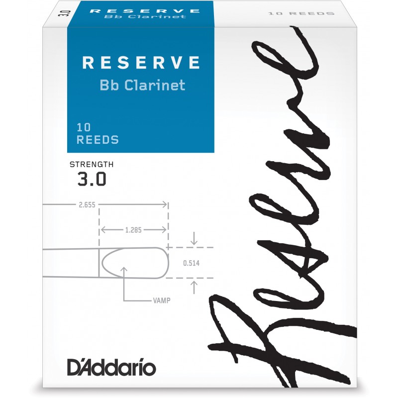 ANCHES RESERVE D'ADDARIO DCR1030 POUR CLARINETTE SIB ANCHES RESERVE D'ADDARIO DCR1030 POUR CLARINETTE SIB