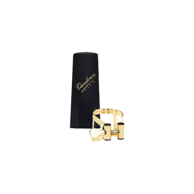 Ligature finition plaquée Or 24K & couvre-bec M/O Vandoren LC57GP saxo alto Ligature finition plaquée Or 24K & couvre-bec M/O Vandoren LC57GP saxo alto